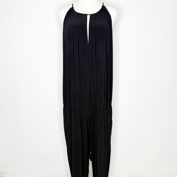 Natori Black Drawstring Waist Sleeveless Wide-Leg Jumpsuit Size 2X NWT - Picture 1 of 7